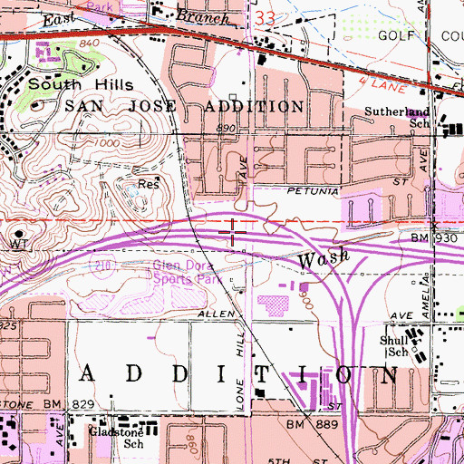 Topographic Map of Exit 44, CA
