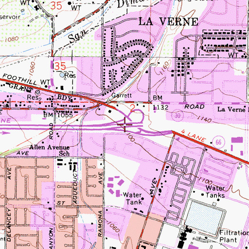 Topographic Map of Exit 47, CA