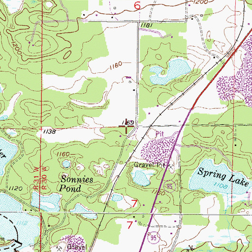 Topographic Map of Summer Breeze Campgrounds, MI