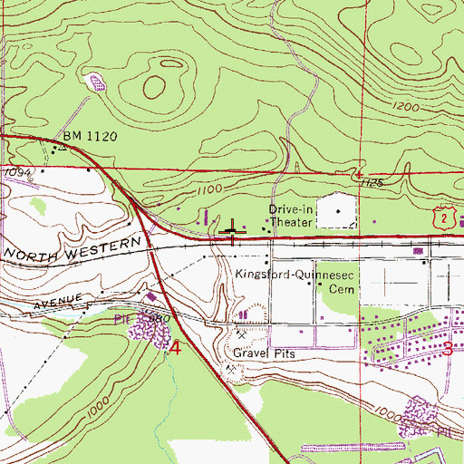 Topographic Map of House of Yesteryear Museum, MI