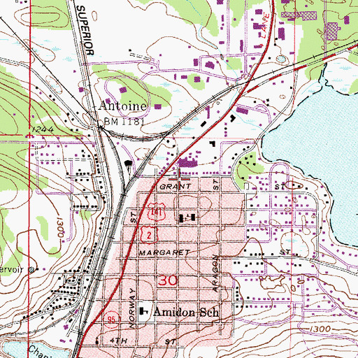 Topographic Map of Church of Jesus Christ of Latter Day Saints, MI