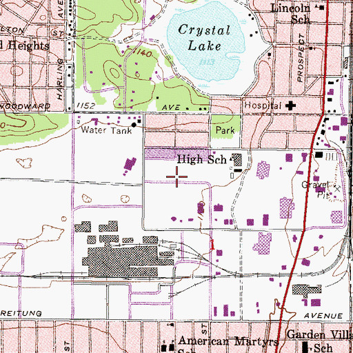 Topographic Map of Dickinson Family Practice Center, MI