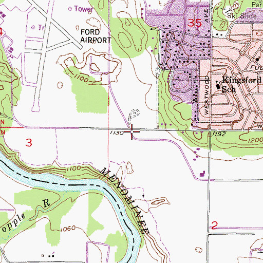Topographic Map of Church of Jesus Christ of Latter Day Saints, MI