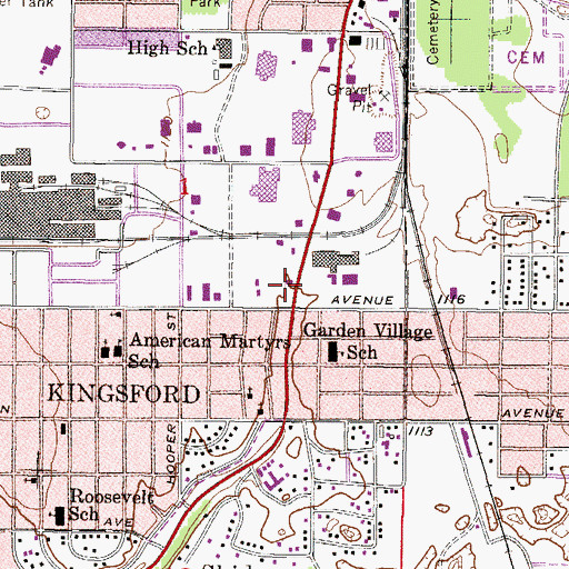 Topographic Map of Our Redeemer Lutheran Church, MI