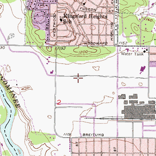 Topographic Map of Jehovahs Witnesses, MI