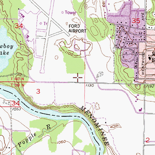 Topographic Map of Balzola Field, MI