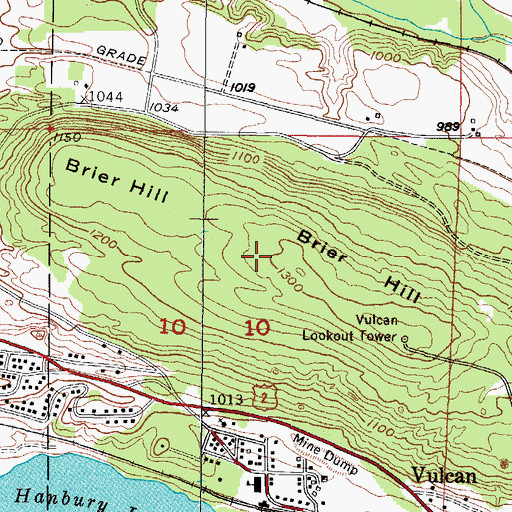 Topographic Map of Norway Mountain Ski and Snowboard Resort, MI
