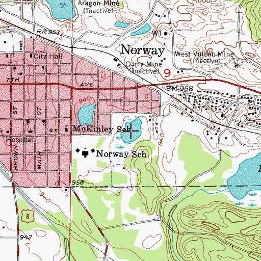 Topographic Map of Lake View, MI