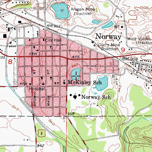 Topographic Map of Lake Mary, MI