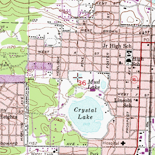 Topographic Map of West Mud Lake, MI