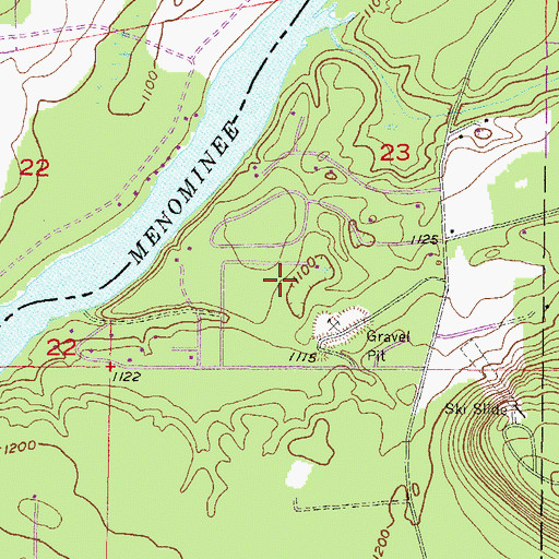 Topographic Map of Pine Mountain Golf Course, MI