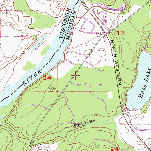Topographic Map of Seventh Day Adventist Church, MI