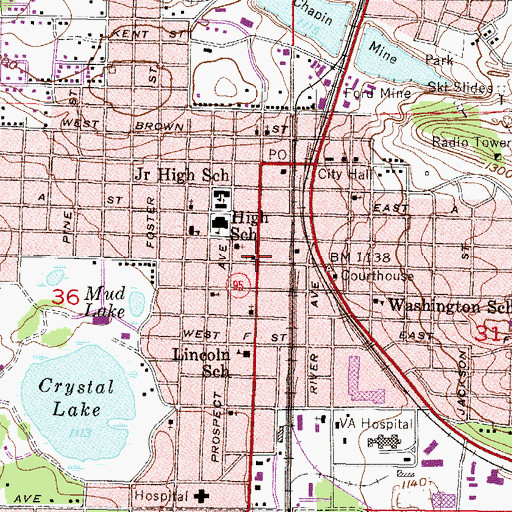 Topographic Map of New Hope Church of God, MI