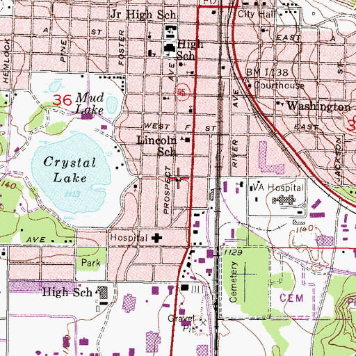 Topographic Map of Mount Olive Evangelical Lutheran Church, MI
