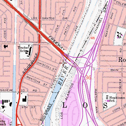 Topographic Map of Exit 24A, CA