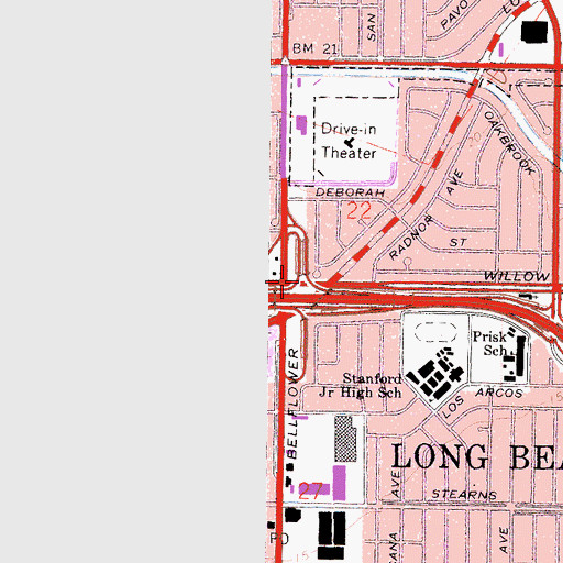 Topographic Map of Exit 26B, CA