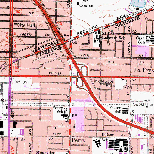 Topographic Map of Exit 40A, CA