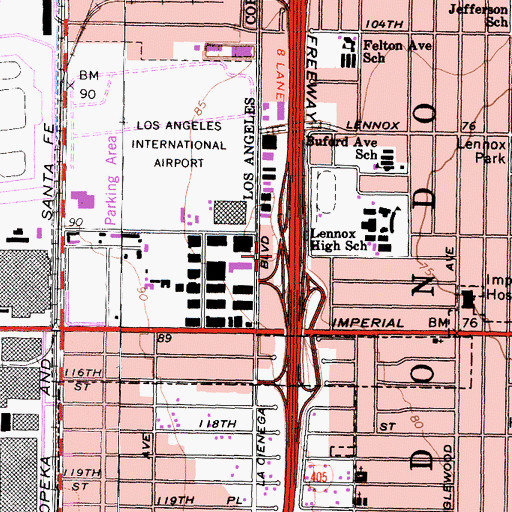 Topographic Map of Exit 45, CA
