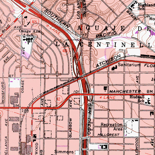 Topographic Map of Exit 47, CA