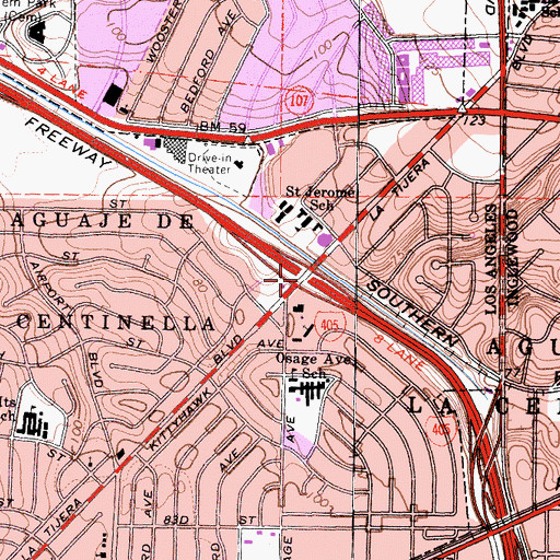 Topographic Map of Exit 48, CA