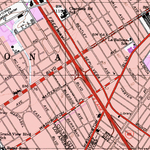 Topographic Map of Exit 52, CA