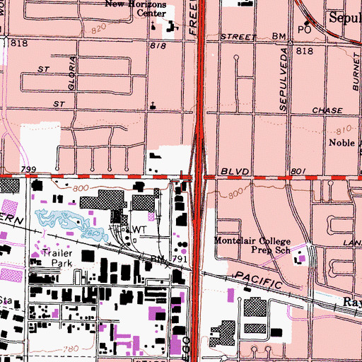 Topographic Map of Exit 68, CA