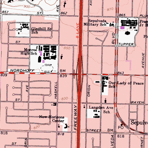 Topographic Map of Exit 69, CA