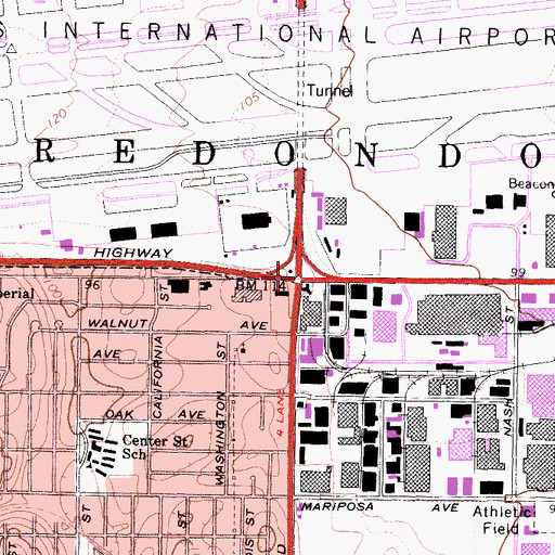 Topographic Map of Exit 1, CA