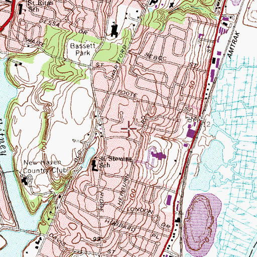 Topographic Map of New Haven County, CT