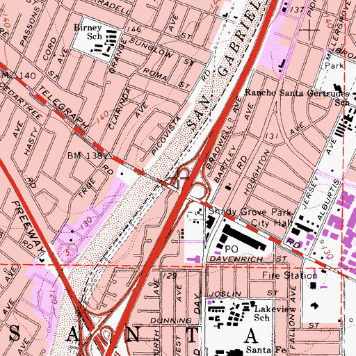 Topographic Map of Exit 12, CA