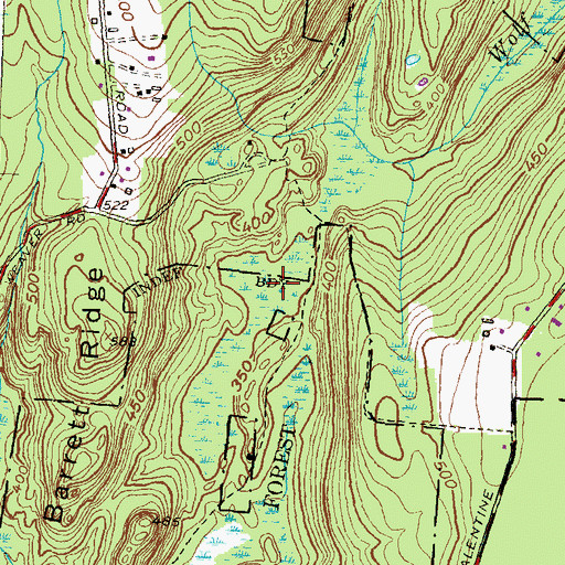 Topographic Map of Windham County, CT