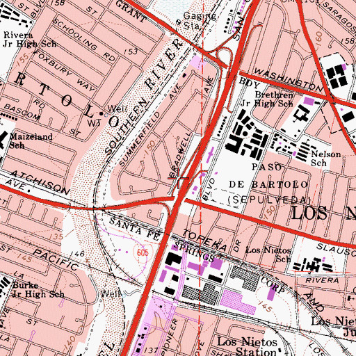 Topographic Map of Exit 13, CA