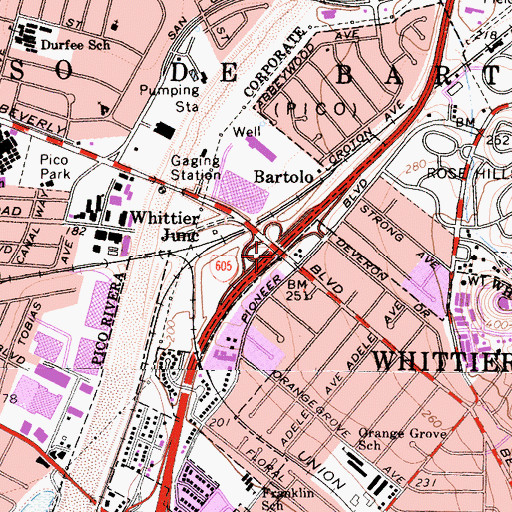 Topographic Map of Exit 16, CA