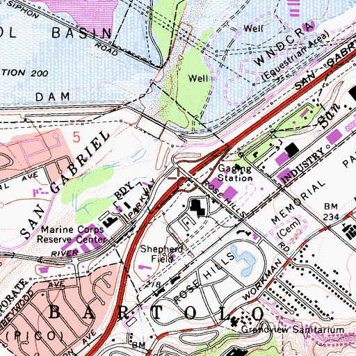 Topographic Map of Exit 17, CA