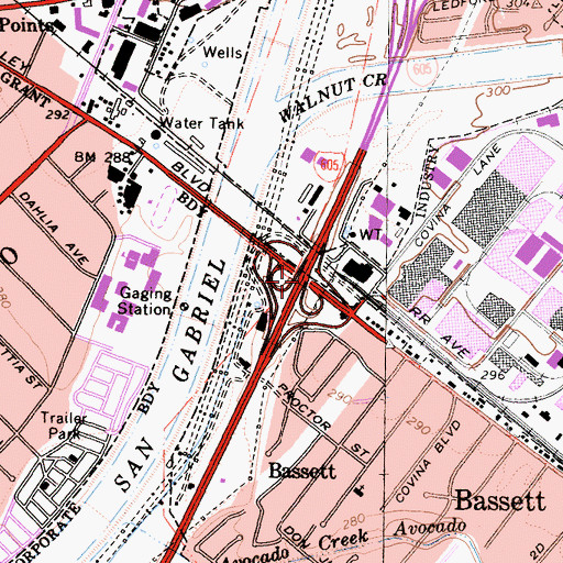 Topographic Map of Exit 21, CA