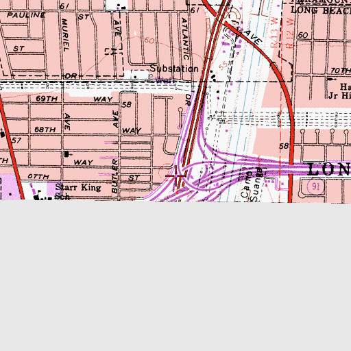 Topographic Map of Exit 8B, CA