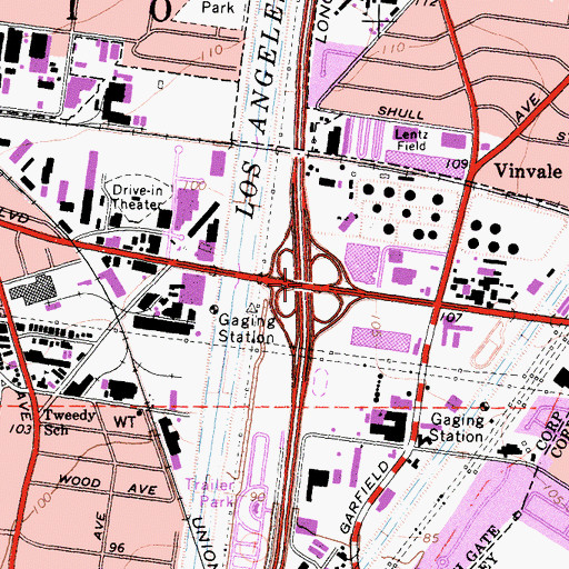 Topographic Map of Exit 13, CA