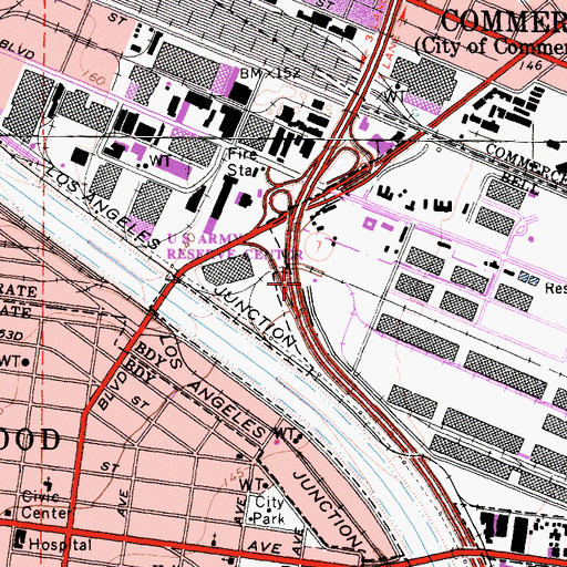 Topographic Map of Exit 17B, CA