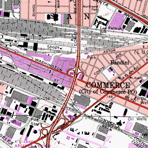 Topographic Map of Exit 17C, CA