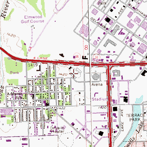 Topographic Map of Howard Wood Field, SD