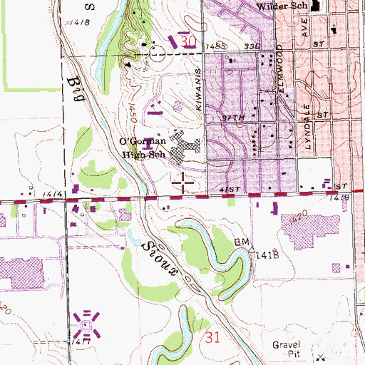 Topographic Map of McEneaney Field, SD
