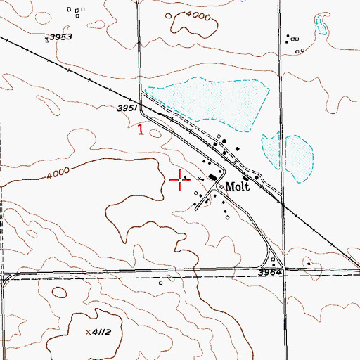 Topographic Map of Molt School, MT