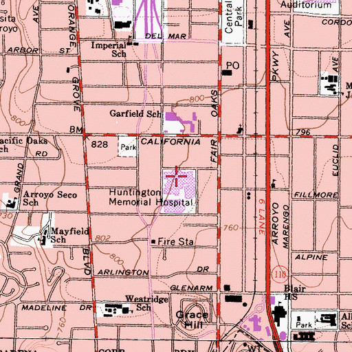 Topographic Map of Edward Valentine Building, CA