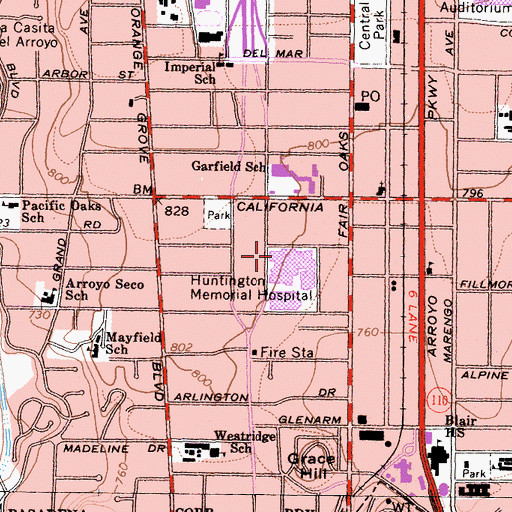 Topographic Map of La Vina Building, CA