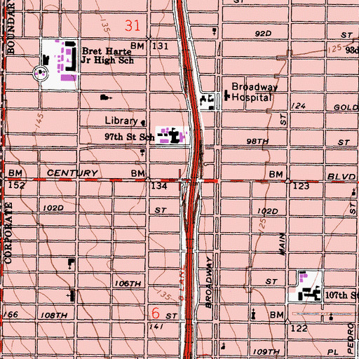 Topographic Map of Exit 15, CA