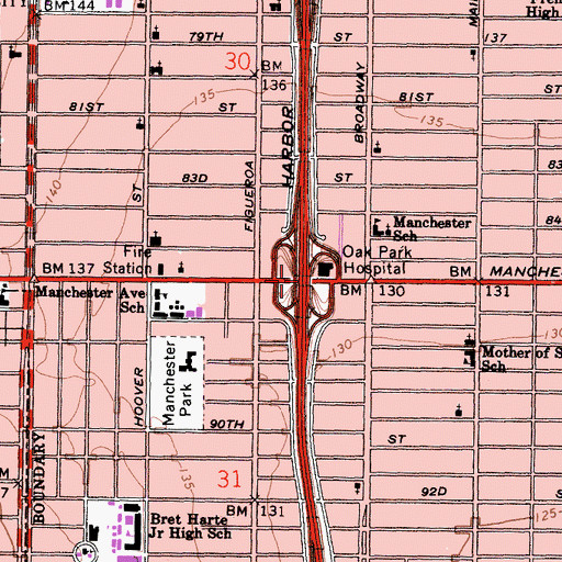Topographic Map of Exit 16, CA
