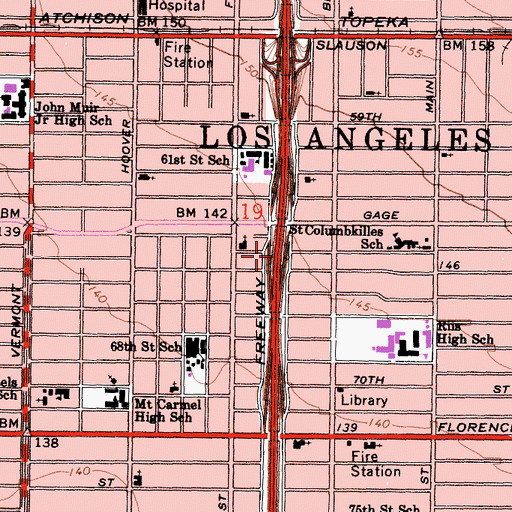 Topographic Map of Exit 18A, CA