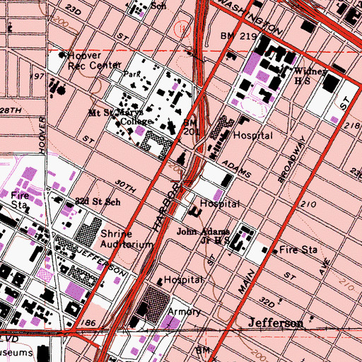 Topographic Map of Exit 20C, CA