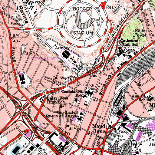 Topographic Map of Exit 24B, CA