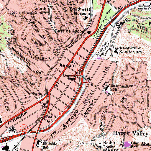 Topographic Map of Exit 27, CA